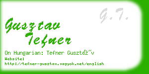 gusztav tefner business card